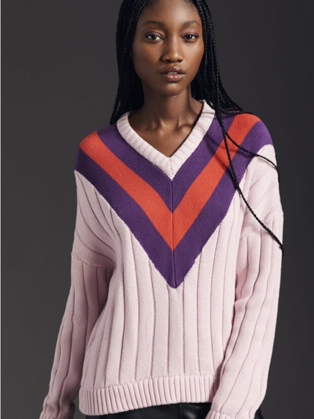 Anthropologie KULE The Yale Cotton Cashmere Silk Sweater